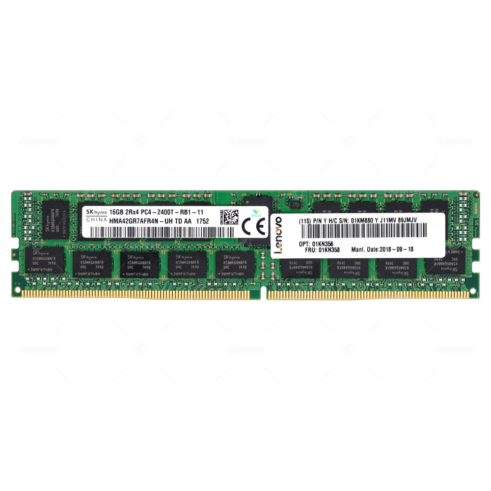 01KN358  LENOVO DDR4 16GB 2RX4 PC4-19200 2400MHZ RDIMM CL17